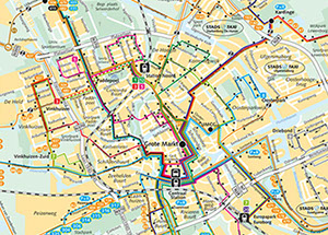 Vervoersplattegrond Groningen Arriva